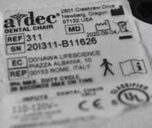 Load image into Gallery viewer, Adec 311 Dental Chair w/ 541 12 O'Clock Rear Delivery, 375L Exam Light