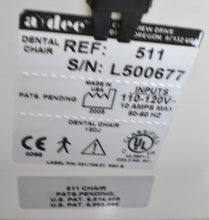 Load image into Gallery viewer, A-dec 511 Dental Chair w/ Radius Delivery System Hydraulic Exam Operatory Unit