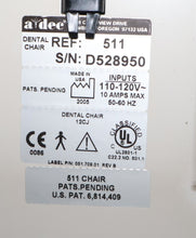 Load image into Gallery viewer, Adec 511 Dental Ergonomic Patient Exam and Treatment Chair
