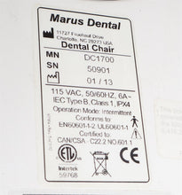 Load image into Gallery viewer, Marus DC1700 Dental Chair Operatory DCI Radius Delivery &amp; Light Package
