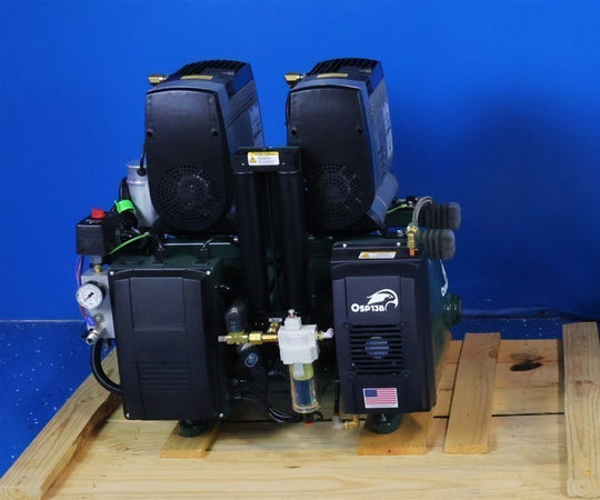 NEW UNUSED RamVac Osprey OSP13 Dental Air Compressor Oil-Less Dual Head 4 User