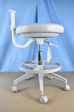 Load image into Gallery viewer, NEW/UNUSED Adec 422 Dental Assistant Stool Driftwood Upholstery
