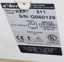 Load image into Gallery viewer, A-dec 511 Dental Exam Chair Hydraulic Operatory Patient Unit
