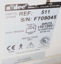 Load image into Gallery viewer, Adec 511 Dental Ergonomic Exam &amp; Treatment Chair
