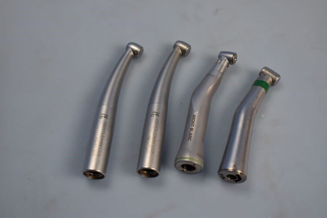 Lot of 4 KaVo GentleMINI LUX 4500BR, MONT BLANC Dental Handpieces - SOLD AS-IS